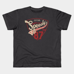 Speedy powerful motors badge 87 vintage Kids T-Shirt